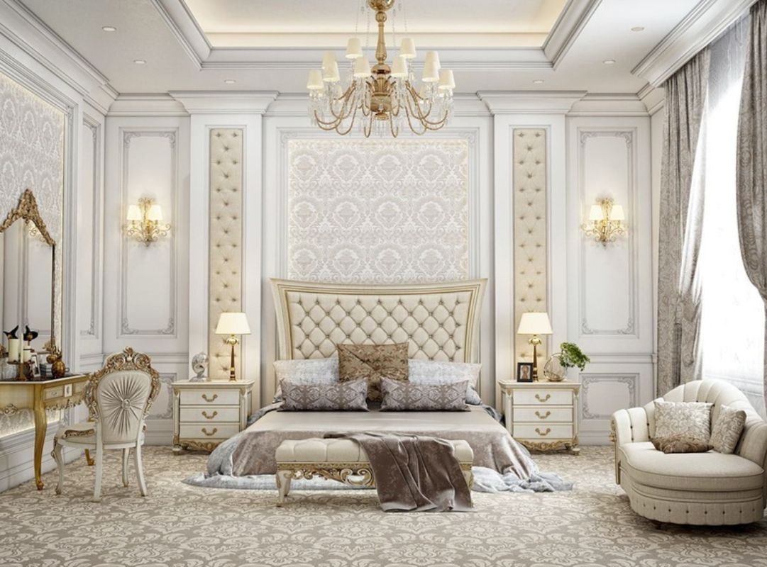 Thiết kế phòng ngủ châu Âu tiện nghi và đẳng cấp.