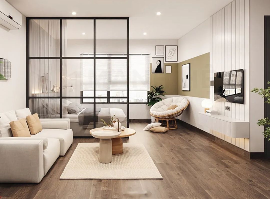 7+ thiết kế phòng ngủ kết hợp phòng khách tiện nghi