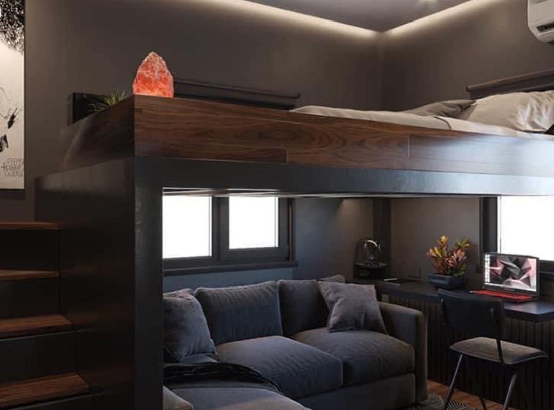 7+ thiết kế phòng ngủ kết hợp phòng khách tiện nghi