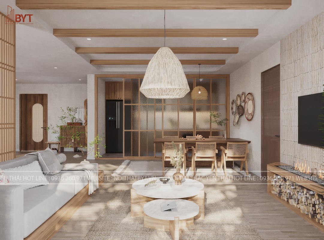 Nội thất chung cư phong cách Wabi Sabi