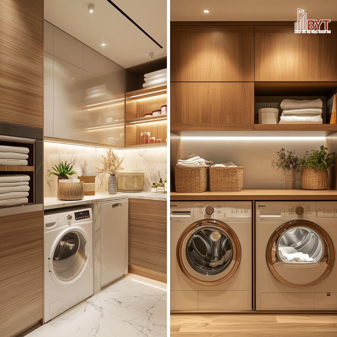 TRANG TRÍ KHÔNG GIAN GIẶT SẤY TRONG CĂN HỘ HIỆN ĐẠI
