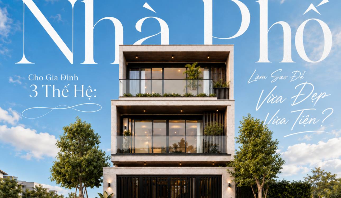 Thiết Kế Nội Thất Nhà Phố Cho Gia Đình 3 Thế Hệ: Làm Sao Để Vừa Đẹp Vừa Tiện?