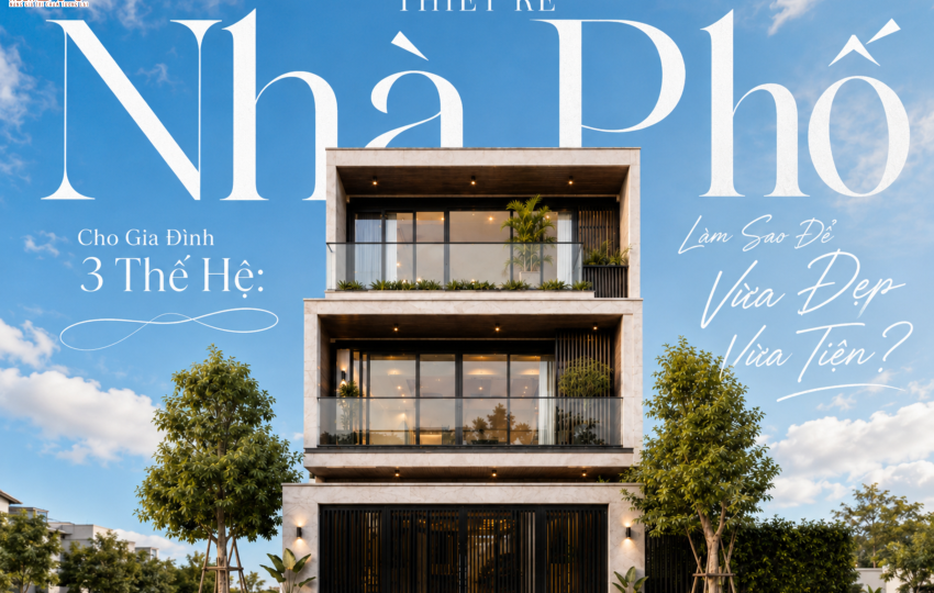 Thiết Kế Nội Thất Nhà Phố Cho Gia Đình 3 Thế Hệ: Làm Sao Để Vừa Đẹp Vừa Tiện?