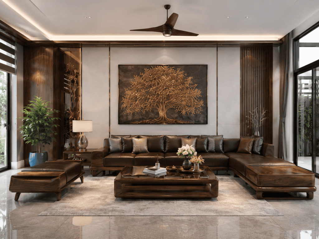 7 Kinh nghiệm chọn mua sofa gỗ óc chó chính hãng