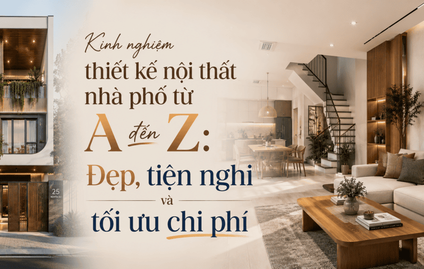 Kinh nghiệm thiết kế nội thất nhà phố từ A đến Z: Đẹp, tiện nghi và tối ưu chi phí
