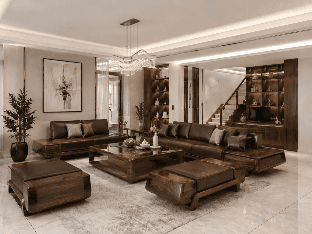 7 Kinh nghiệm chọn mua sofa gỗ óc chó chính hãng