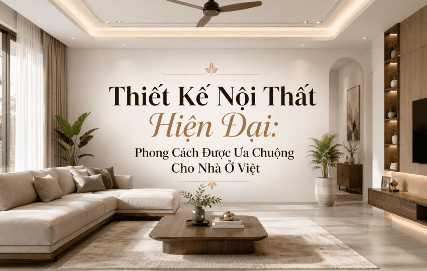 Thiết Kế Nội Thất Hiện Đại: Phong Cách Được Ưa Chuộng Cho Nhà Ở Việt