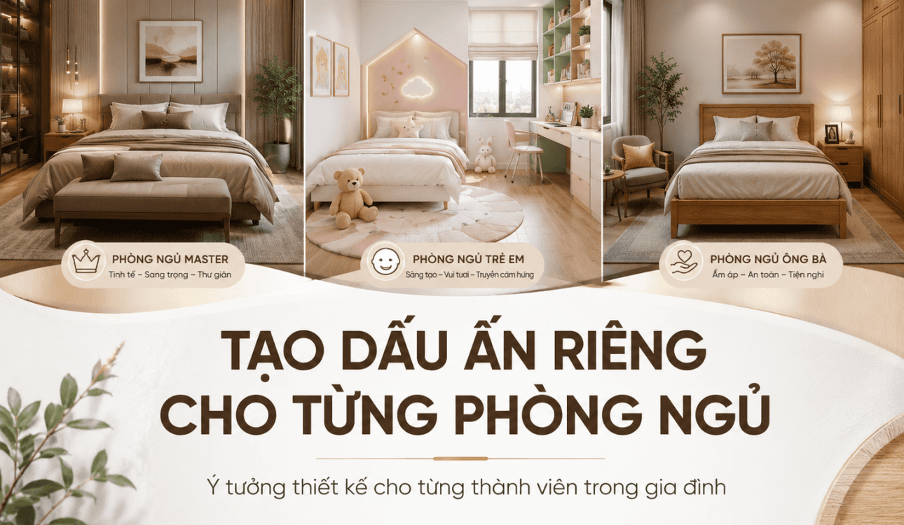 7 Cách tạo dấu ấn riêng cho từng phòng ngủ trong một căn nhà