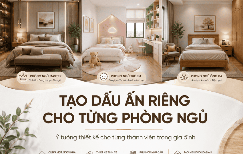 7 Cách tạo dấu ấn riêng cho từng phòng ngủ trong một căn nhà