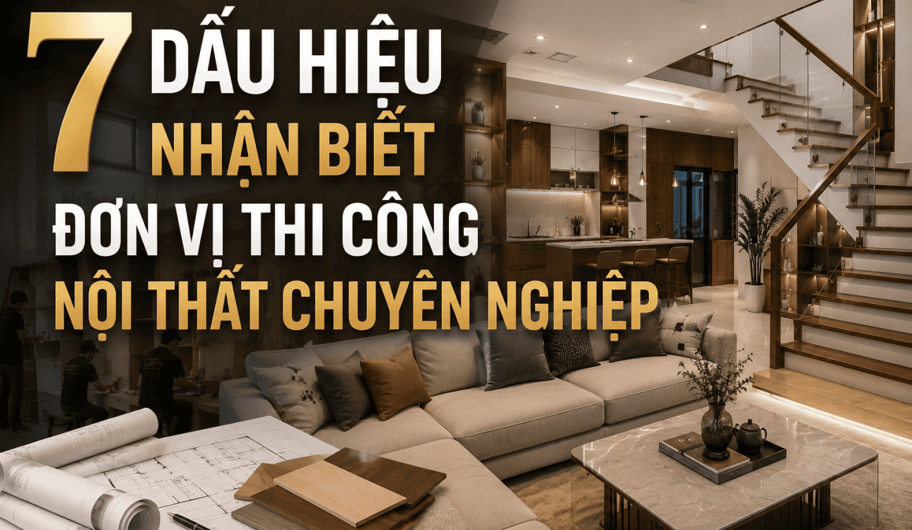 7 DẤU HIỆU NHẬN BIẾT ĐƠN VỊ THI CÔNG NỘI THẤT CHUYÊN NGHIỆP