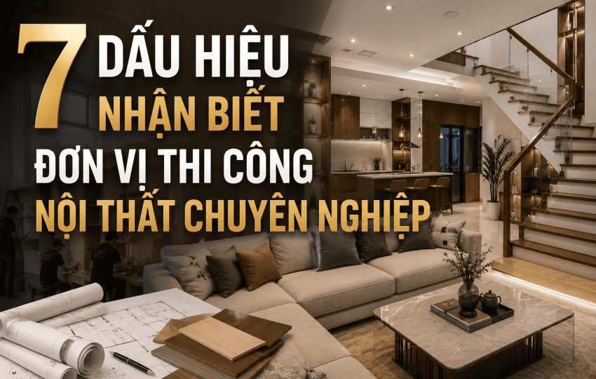 7 DẤU HIỆU NHẬN BIẾT ĐƠN VỊ THI CÔNG NỘI THẤT CHUYÊN NGHIỆP