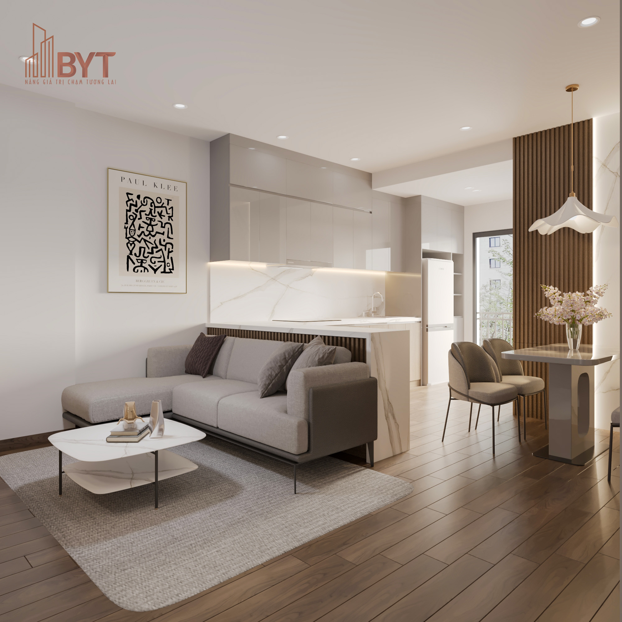 THIẾT KẾ NỘI THẤT CĂN HỘ CHUNG CƯ HIỆN ĐẠI – GỌN GÀNG, ẤM ÁP VÀ CÓ CHIỀU SÂU