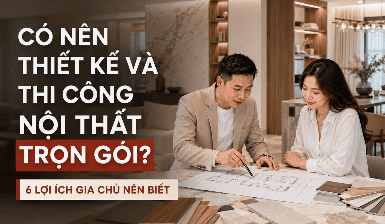CÓ NÊN THIẾT KẾ VÀ THI CÔNG NỘI THẤT TRỌN GÓI? 6 LỢI ÍCH GIA CHỦ NÊN BIẾT