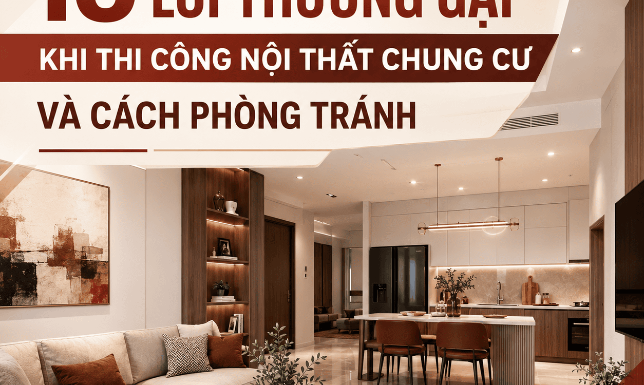 10 LỖI THƯỜNG GẶP KHI THI CÔNG NỘI THẤT CHUNG CƯ VÀ CÁCH PHÒNG TRÁNH