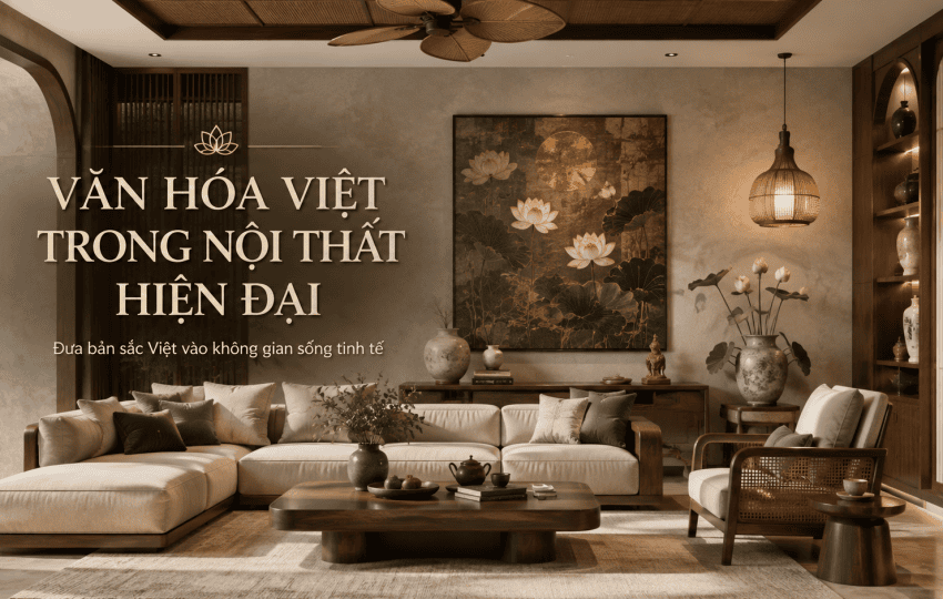 Văn hóa Việt trong nội thất hiện đại: Cách đưa bản sắc Việt vào không gian sống tinh tế