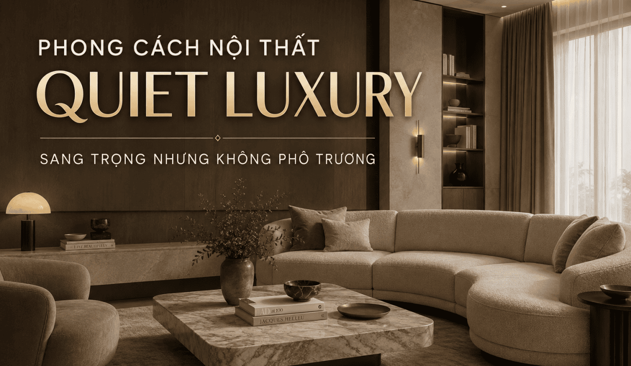 Phong cách nội thất Quiet Luxury là gì? Nghệ thuật sống sang trọng nhưng không phô trương