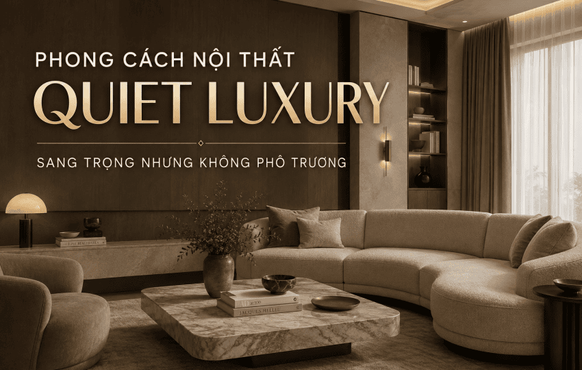 Phong cách nội thất Quiet Luxury là gì? Nghệ thuật sống sang trọng nhưng không phô trương