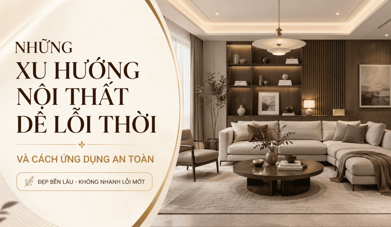 Những xu hướng nội thất dễ lỗi thời và cách ứng dụng an toàn cho nhà ở hiện đại