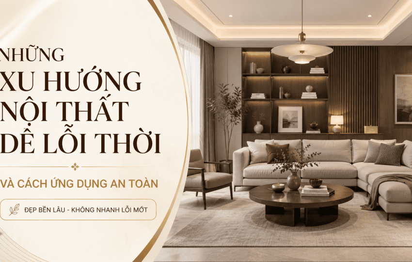 Những xu hướng nội thất dễ lỗi thời và cách ứng dụng an toàn cho nhà ở hiện đại