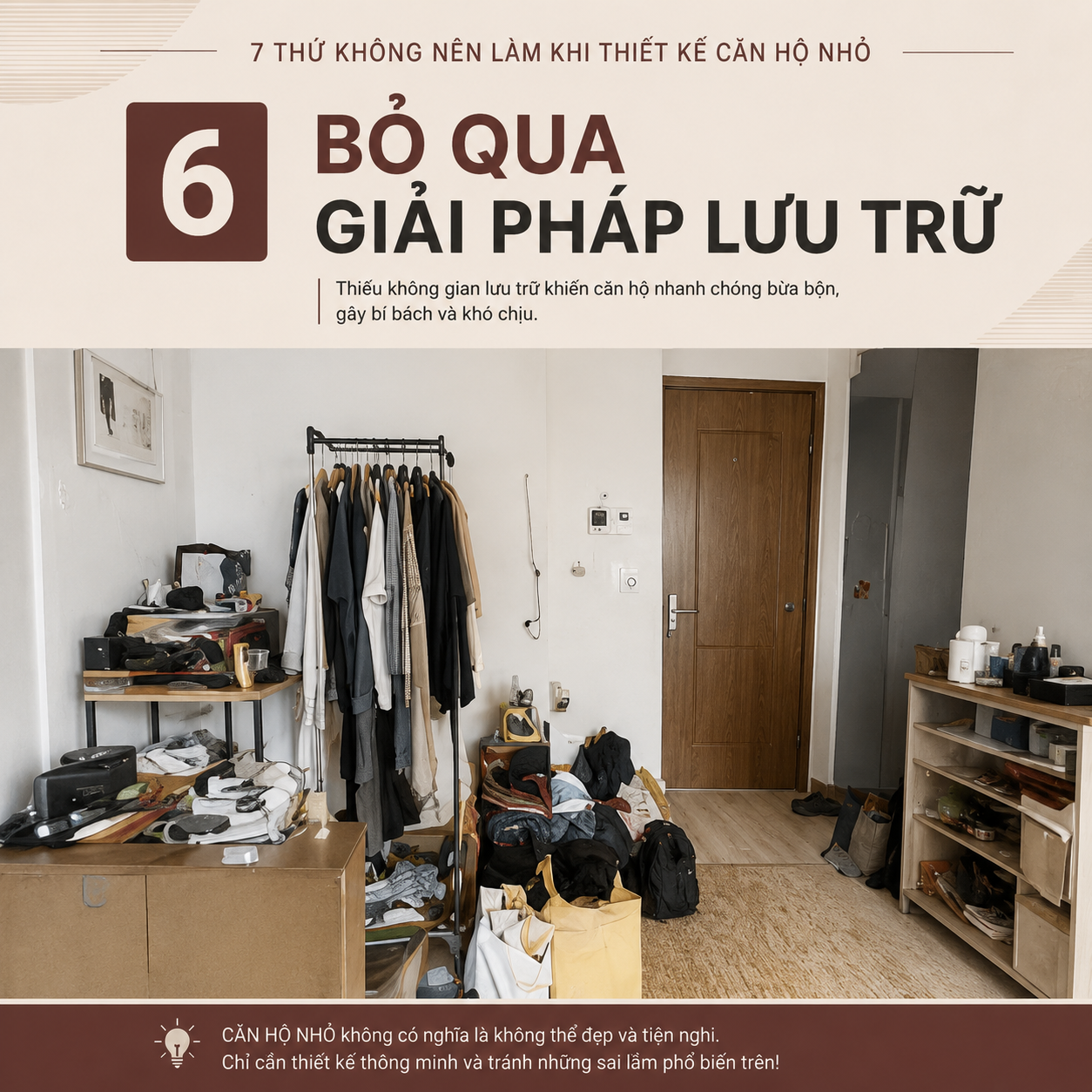 7 THỨ KHÔNG NÊN LÀM KHI THIẾT KẾ CĂN HỘ NHỎ