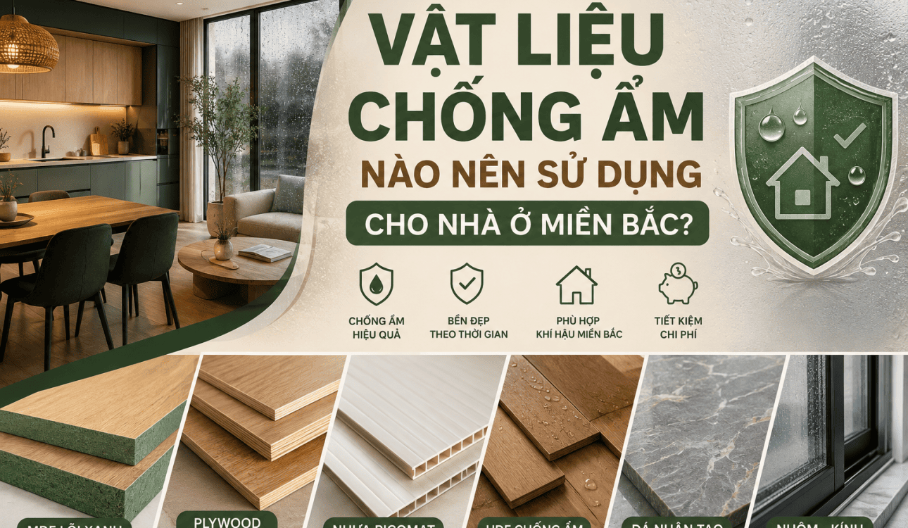 Vật liệu chống ẩm cho nhà ở miền Bắc: Nên chọn loại nào để nội thất bền đẹp?
