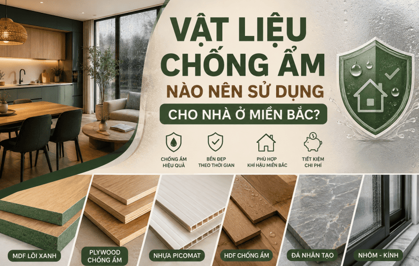Vật liệu chống ẩm cho nhà ở miền Bắc: Nên chọn loại nào để nội thất bền đẹp?