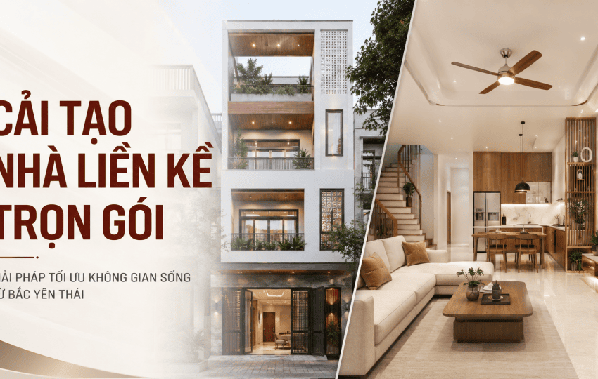 CẢI TẠO NHÀ LIỀN KỀ TRỌN GÓI – GIẢI PHÁP TỐI ƯU KHÔNG GIAN SỐNG TỪ BẮC YÊN THÁI