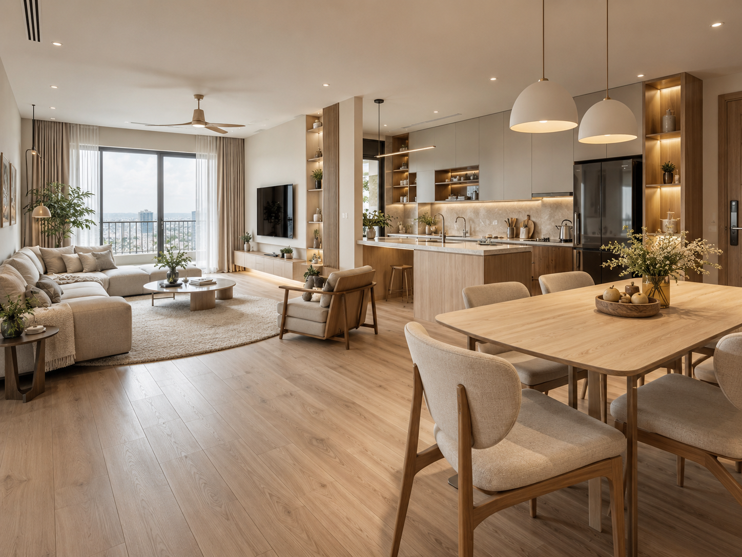 THIẾT KẾ NỘI THẤT CHUNG CƯ 90M2 CHO GIA ĐÌNH 4 NGƯỜI: BỐ TRÍ SAO CHO RỘNG VÀ DỄ SỐNG