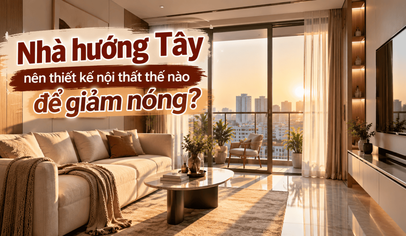Thiết kế nội thất nhà hướng Tây thế nào để giảm nóng hiệu quả?
