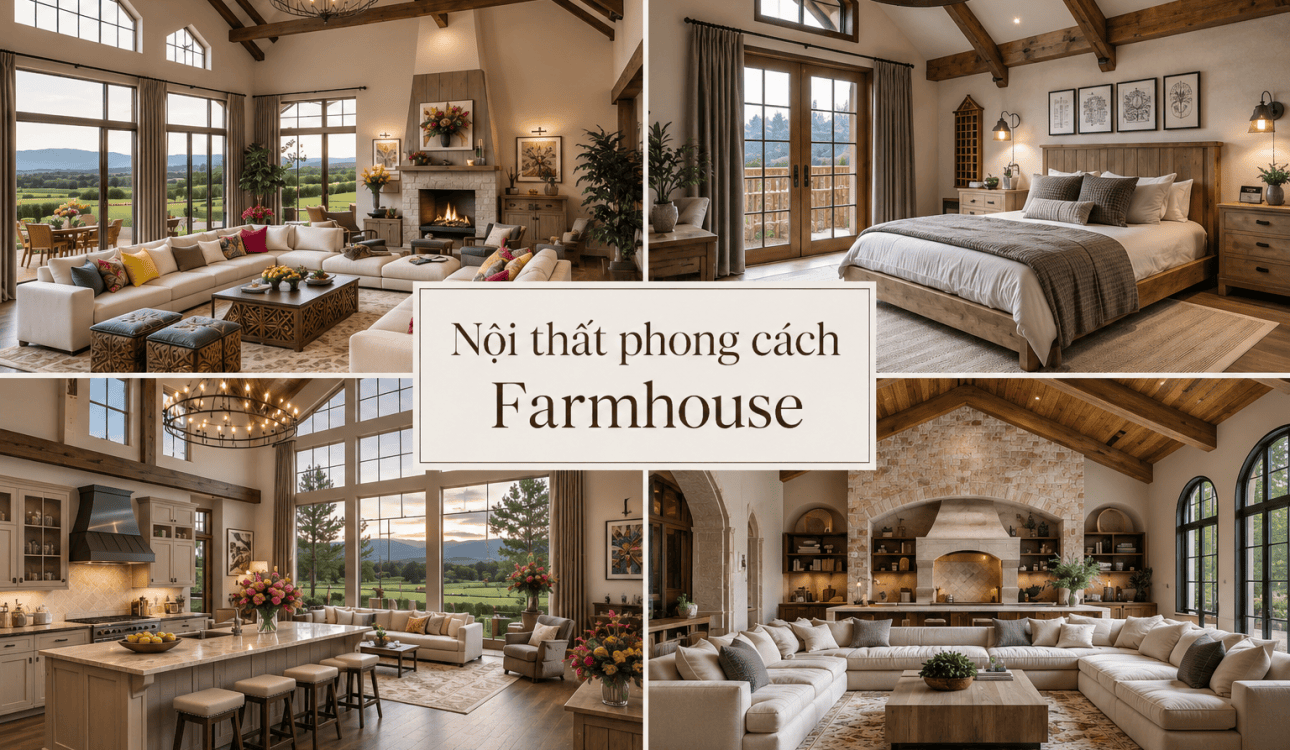 Phong cách nội thất Farmhouse: Vẻ đẹp mộc mạc, ấm cúng cho nhà ở hiện đại