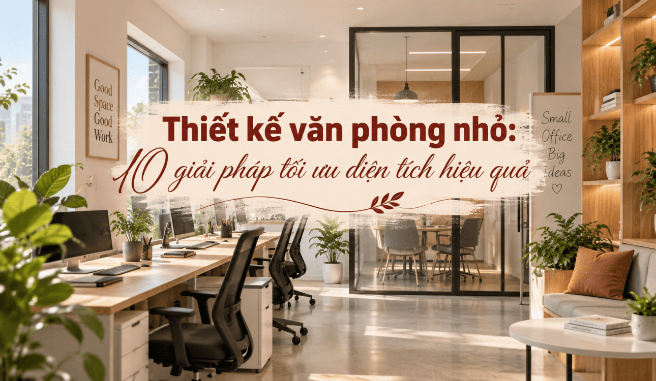 THIẾT KẾ VĂN PHÒNG NHỎ: 10 GIẢI PHÁP TỐI ƯU DIỆN TÍCH HIỆU QUẢ