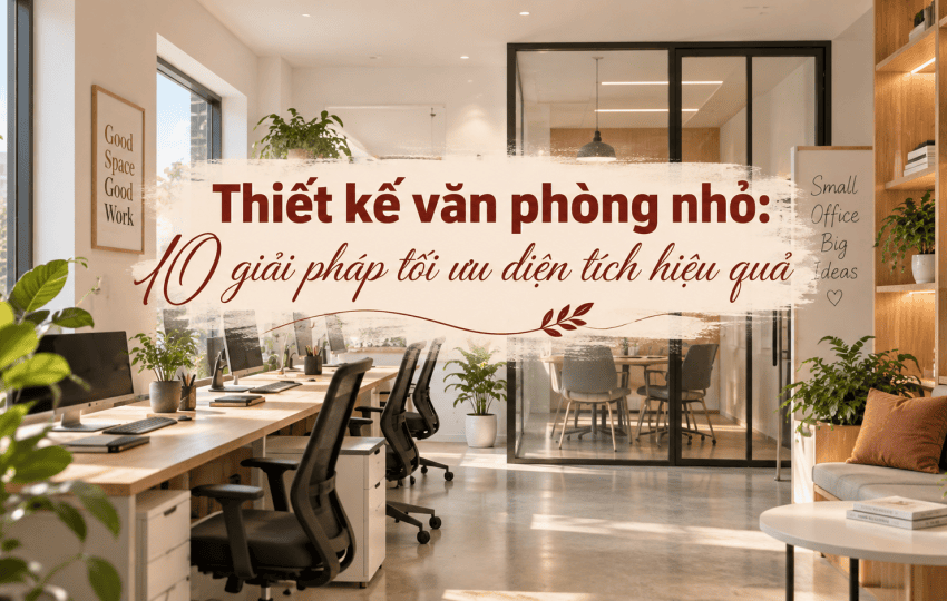 THIẾT KẾ VĂN PHÒNG NHỎ: 10 GIẢI PHÁP TỐI ƯU DIỆN TÍCH HIỆU QUẢ