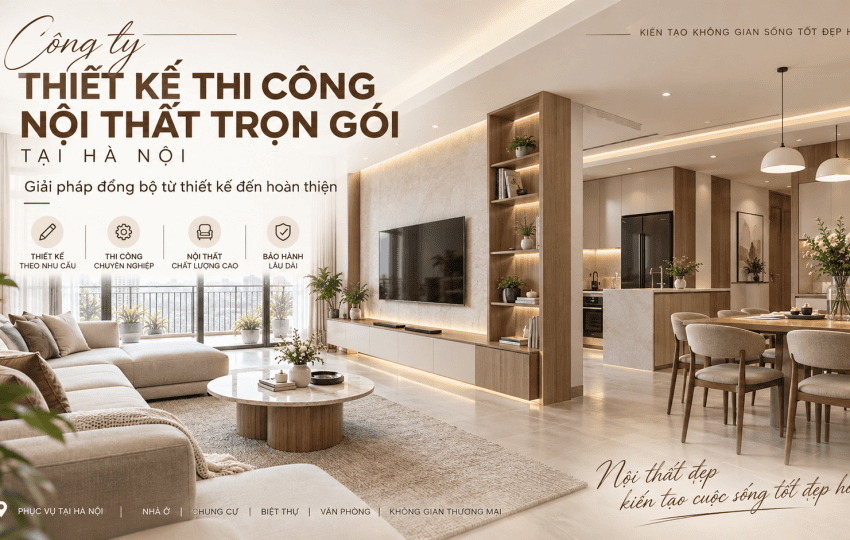CÔNG TY THIẾT KẾ THI CÔNG NỘI THẤT TRỌN GÓI Ở HÀ NỘI: CẦN LƯU Ý GÌ KHI LỰA CHỌN?