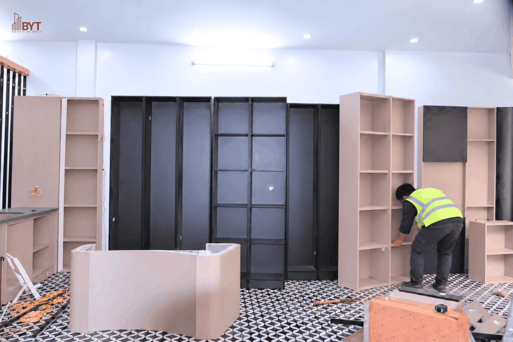 Cập nhật tiến độ showroom nội thất Bắc Yên Thái mới