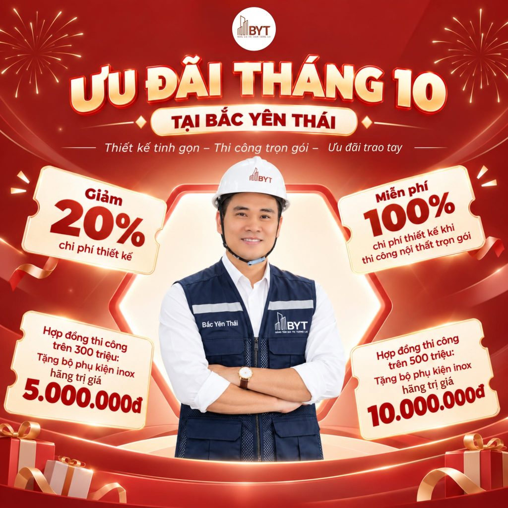 ƯU ĐÃI NỘI THẤT THÁNG 10 TẠI BẮC YÊN THÁI