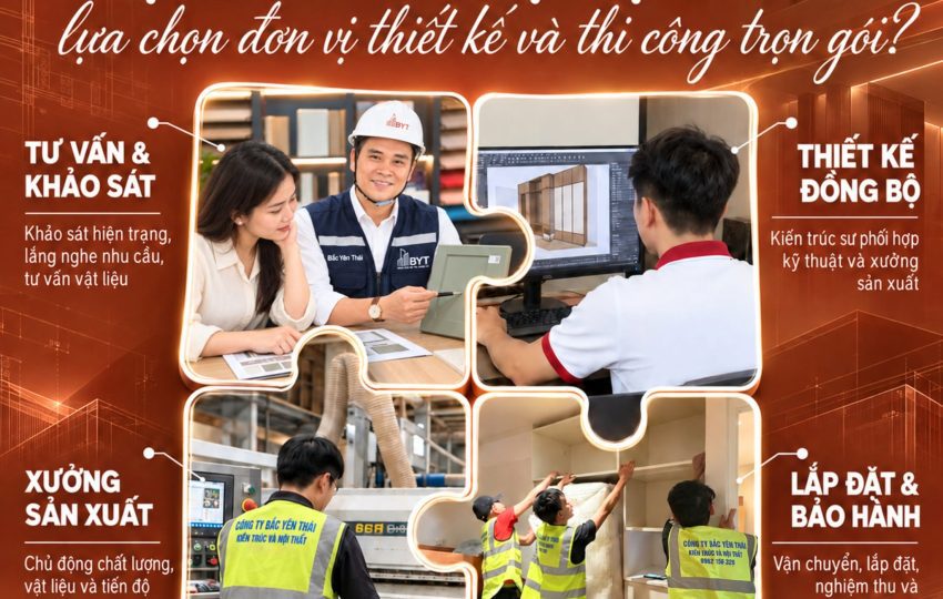 TẠI SAO GIA CHỦ HIỆN ĐẠI ƯU TIÊN THIẾT KẾ VÀ THI CÔNG NỘI THẤT TRỌN GÓI?