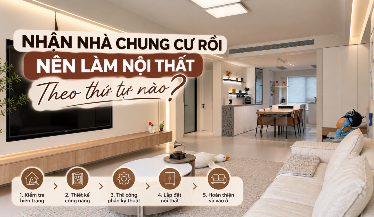 Nhận nhà chung cư rồi nên làm nội thất theo thứ tự nào?