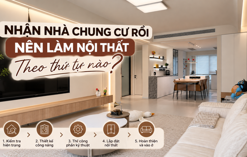 Nhận nhà chung cư rồi nên làm nội thất theo thứ tự nào?