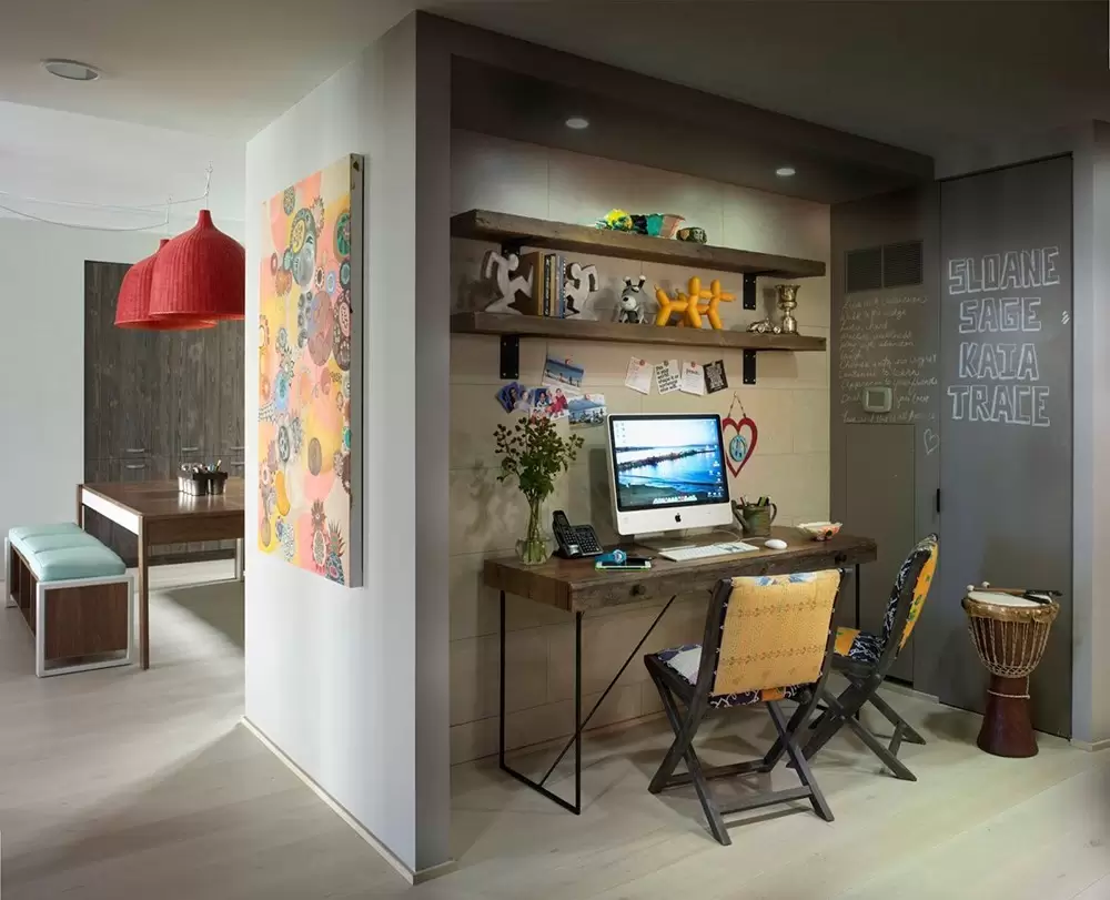 Mẫu thiết kế chung cư 58m2 cho người làm việc tại nhà