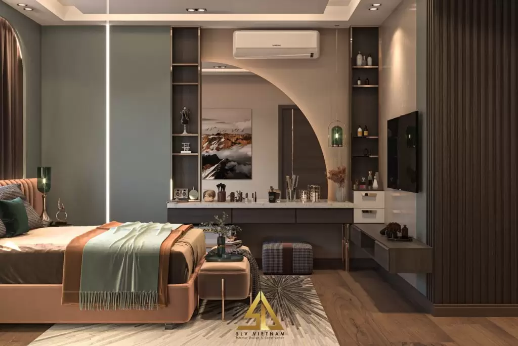 Thi công nội thất phòng ngủ phong cách Art Deco