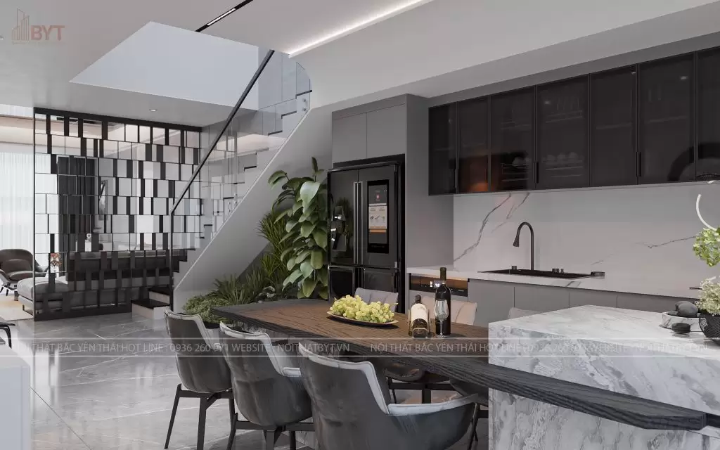 Thiết kế nội thất chung cư 70m2 hiện đại với công nghệ thông minh
